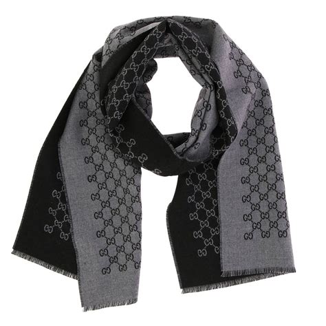 gucci logo scarf uk|gucci black and white scarf.